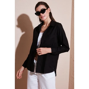 Pamuklu Regular Fit Cepli Gömlek Kadın Gömlek CF25S16992