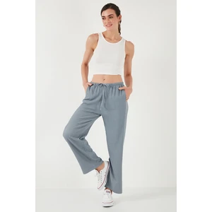 Regular Fit Normal Bel Geniş Paça Pantolon Bayan Pantolon 5866117