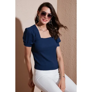 Kol Detaylı Kare Yaka Bluz Bayan Bluz 5869002
