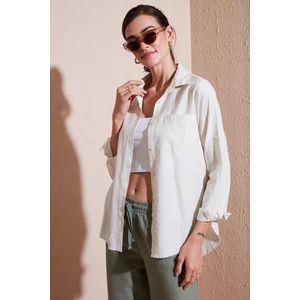 Pamuklu Regular Fit Cepli Gömlek Kadın Gömlek CF25S16992