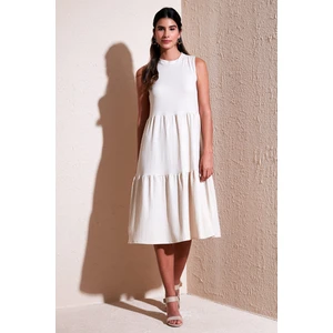 Regular Fit Kolsuz Midi Elbise Bayan Elbise 5869008