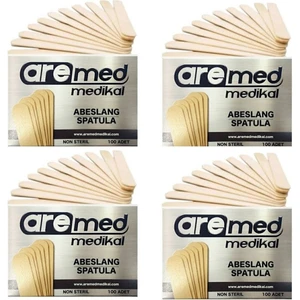 Medikal Abeslang Ahşap Dil Çubuğu - Ağda Spatulası 4×100'LÜ