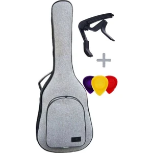 Klasik Gitar Çantası-Kılıfı-Kalın-Gigbag-Gri-Siyah Fitil-Keten-Su GEÇİRMEZ-GTRGRİSİYAH001