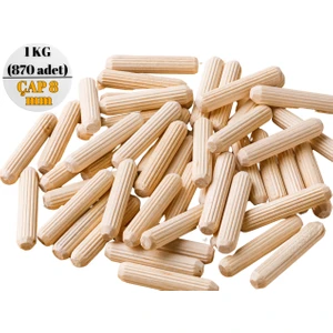 1 kg (870 Adet) Ø8 mm Ahşap Kavela / Kavale (Çizgili) Paket