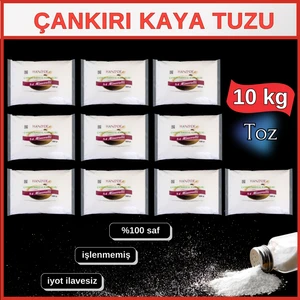 Hanzade Bitkisel 84 Mineralli Çankırı Kristal Toz Kaya Tuzu 10 Kg