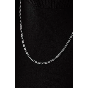 By Florya Jewelry Çelik İnce Gurmet Zincir Kolye Kararmaz 3 mm Unisex