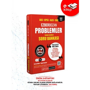Pegem Akademi Yayıncılık AGS-KPSS-ALES-DGS Ezberbozan Problemler Tamamı Çözümlü E-Soru Ban