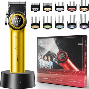 Vgr 001 Profesyonel  Berberler Için Karbon Çelik Bıçak Saç Kesme Makinesi 9000RPM, LED Ekran