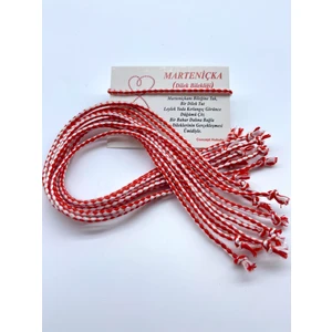 Concept Hubutu Marteniçka Kartlı Jelatinli Dilek ve Şans Mart Ipi Bilekliği Seti 10 Adet