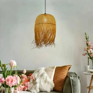 Flora Bambu Avize Doğanın Kucaklayışı ve Çiçeksi Güzellik