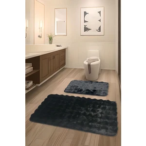 Feel Home Bubble Tavşan Tüyü, Kaymaz Taban, Süper Soft, Ultra Lüks, Makinede Yıkanabilir 2'li Banyo Paspası