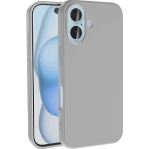 Caseworld Apple iPhone 16 Plus ile Uyumlu Kapak Içi Kadife Lansman Silikon Kılıf - Gri