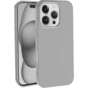 Caseart Apple iPhone 16 Pro Max ile Uyumlu Kapak Içi Kadife Lansman Silikon Kılıf - Gri