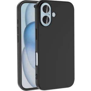 Caseart Apple iPhone 16 Plus ile Uyumlu Kapak Içi Kadife Lansman Silikon Kılıf - Siyah