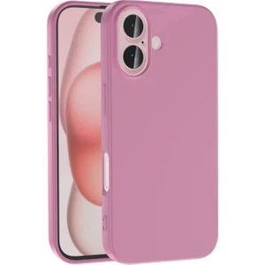 Caseart Apple iPhone 16 ile Uyumlu Kapak Içi Kadife Lansman Silikon Kılıf - Pembe