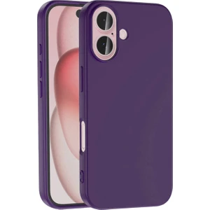 Caseart Apple iPhone 16 ile Uyumlu Kapak Içi Kadife Lansman Silikon Kılıf - Mor