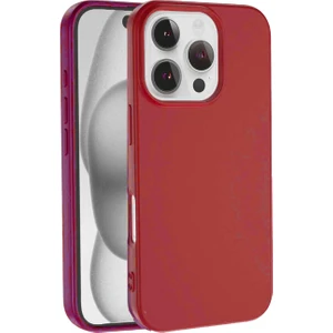 Caseart Apple iPhone 16 Pro Max ile Uyumlu Kapak Içi Kadife Lansman Silikon Kılıf - Kırmızı