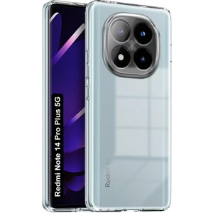 Xiaomi Redmi Note 14 Pro Plus ile Uyumlu Kılıf Şeffaf Kamera Korumalı Esnek Silikon Telefon Kılıfı Kapak