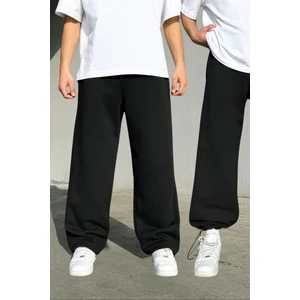 Paçası Ayarlanabilir Eşofman Altı Gri Siyah Füme