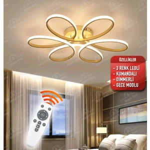 Luxor Eskitme Kasa 3 Renkli Kumandalı,oturma Odası,yatak Odası,salon Için LED Avize