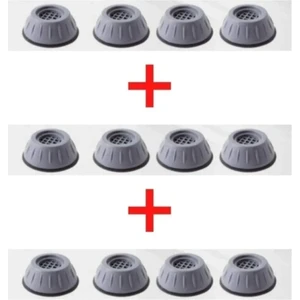 Pure Age 12 Adet Beyaz Eşya Altlığı Ayağı Çamaşır Bulaşık Makinası Buzdolabı Yükseltici ve Titreşim Önleyici