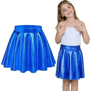 ERDEM KIDS Metalik Parlak Işıltılı Şortlu Kloş Parti, Gösteri, Etkinlik, Bayramlık, Etek