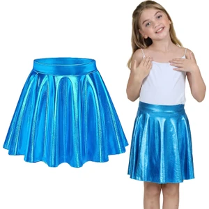 ERDEM KIDS Metalik Parlak Işıltılı Şortlu Kloş Parti, Gösteri, Etkinlik, Bayramlık, Etek