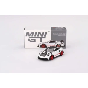 Mini Gt 1/64 Porsche 911 (992) Gt3 Rs Weissach Package White With Pyro Red MGT00706