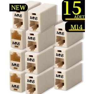 M14 Kablo BIRLEŞTIRICI/15 ADET-CAT5/5E-CAT6-UYUMLU/LAN Kablosu Birleştirici Ara Aparatı