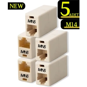 M14 Kablo BIRLEŞTIRICI/5ADET-CAT5/5E-CAT6-UYUMLU/LAN Kablosu Birleştirici Ara Aparatı