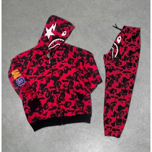 Bape Çocuk Alt Üst Takım Seti Eşofman Hırka Ikili Takım