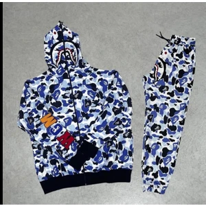 Bape Çocuk Alt Üst Takım Seti Eşofman Hırka Ikili Takım