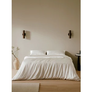 Beyaz Ipek Saten Nevresim Takımı