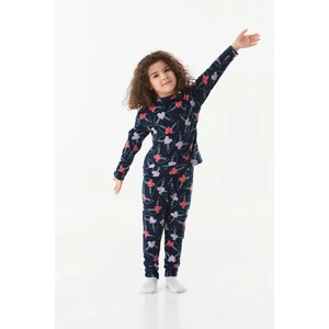 Kutup Ayısı Desenli  Polar Kız Çocuk Pijama Takımı