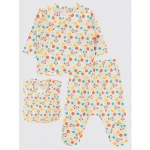 Civil Baby Erkek Bebek Zıbın Takımları 0-1 Ay Ekru