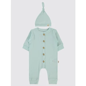 Civil Baby Bebek Patiksiz Tulum 1-6 Ay Su Yeşili