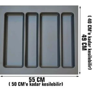 Almital 55X49 Cm_Antrasit Plastik Desenli Kepçelik - Ücretsiz Kesim