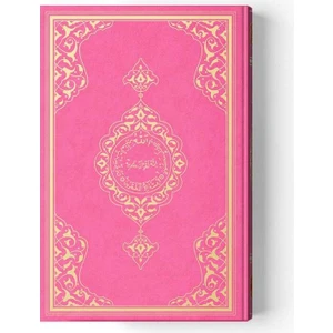 Orta Boy Kur'an-I Kerim (2 Renkli, Pembe, Mühürlü)