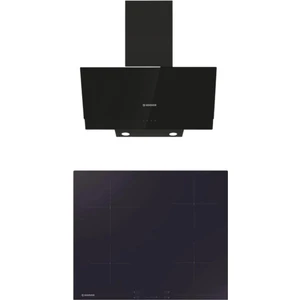 HH64CCB Vitroseramik Cam Ocak + HDG6C1GBTK 60 cm Siyah Davlumbaz