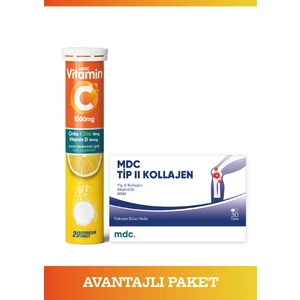 Vitamin C, Çinko, Vitamin D 20 Efervesan Tablet & Tip Iı Kollajen