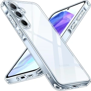 M.tk moveteck Samsung Galaxy M34 Kılıf Kamera Çıkıntılı Korumalı Renksiz Yumuşak Şeffaf Silikon Kapak