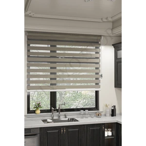 Sütlü Kahve Ithal Bambu Etek Dilimsiz Stor Zebra Perde