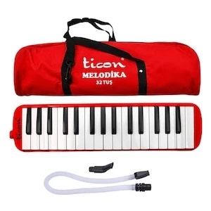 32K Melodika Bez Çantalı Kırmızı