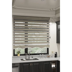 Sütlü Kahve Ithal Bambu Etek Dilimli Stor Zebra Perde