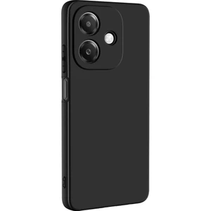 Oppo A3 Uyumlu Kılıf Lansman Içi Kadife Silikon Siyah + Ekran Koruyucu