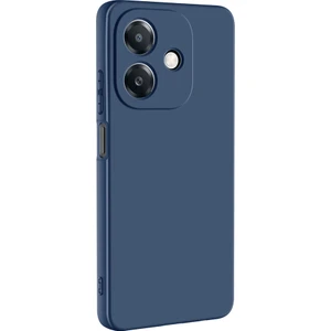 Oppo A3 Uyumlu Kılıf Lansman Içi Kadife Silikon Lacivert + Ekran Koruyucu
