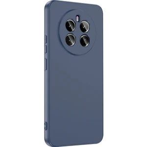 Realme 12 4g Uyumlu Kılıf Lansman Içi Kadife Silikon Lacivert