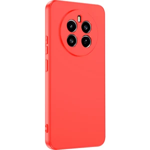 Realme 12 4g Uyumlu Kılıf Lansman Içi Kadife Silikon Kırmızı