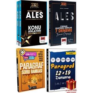 Yargı Yayınevi ALES Konu Anlatım+ALES 7 Deneme+Panem Paragraf Soru B+Paragraf D