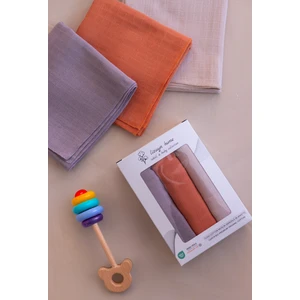 Lizayn Tekstil Çok Amaçlı Müslin Örtü & Battaniye 3'lü Set %100 Pamuk Oeko-Teks Sertifikalı 80X80 cm